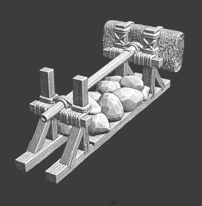 Medieval Asian gun - model